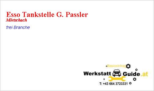 Esso Tankstelle G. Passler Mörtschach frei Branche